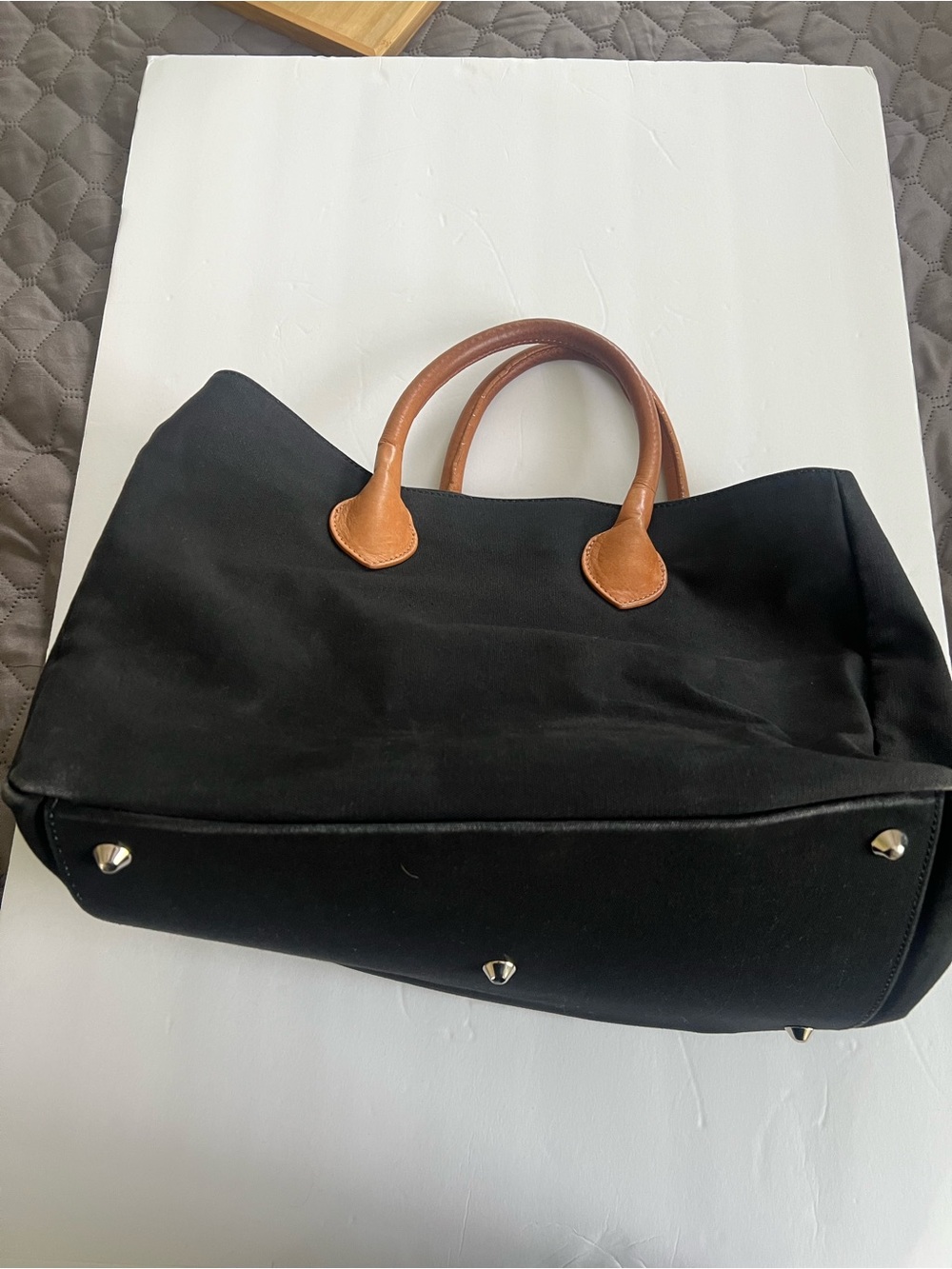 Mark&Graham Canvas and Leather Trim Elisabetta Satchel